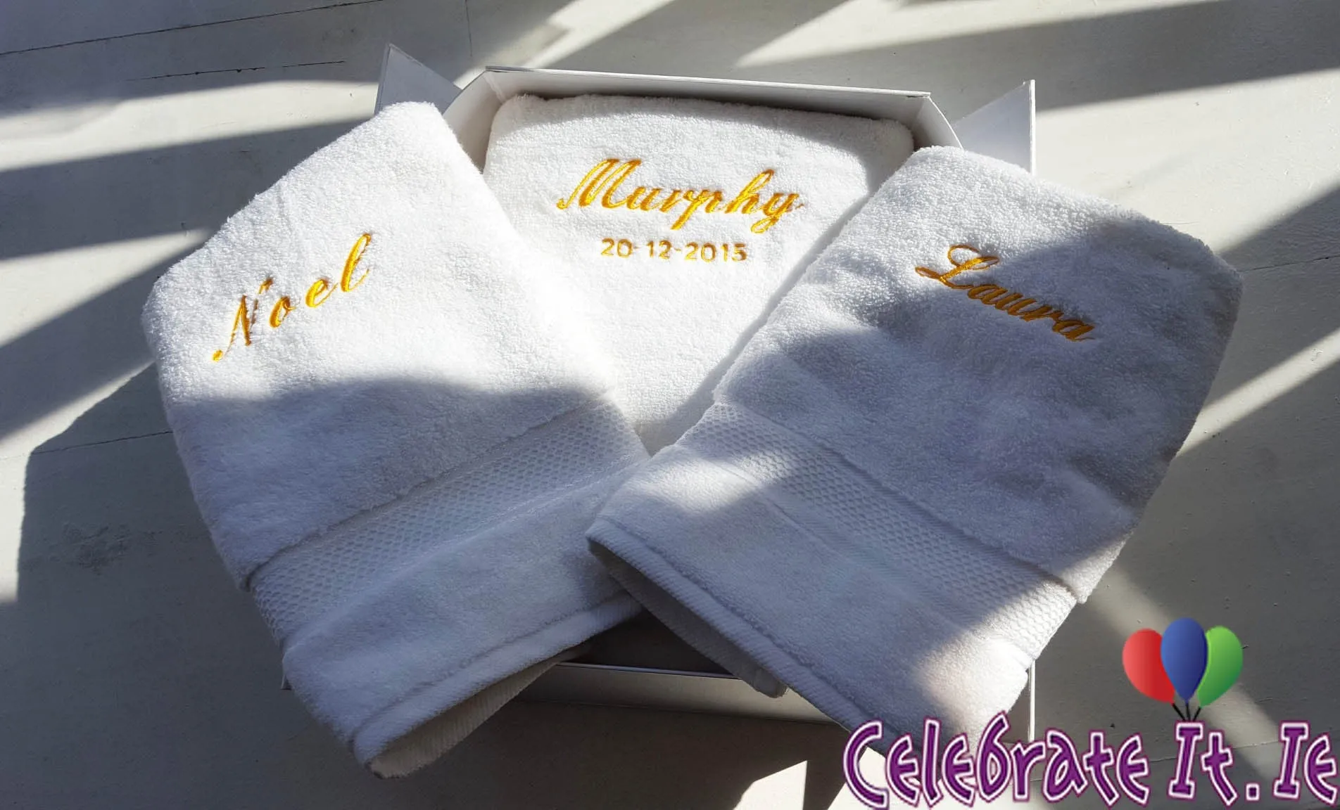 Luxury Personalised Embroidered Towel Set