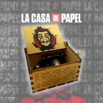 Money Heist Wooden Handcrafted Music Box - Unmask the Symphony of Intrigue 🏴‍☠️🎶