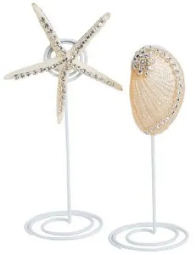 Neptune's Jewels Crystal Shell Placecard Holder Sets