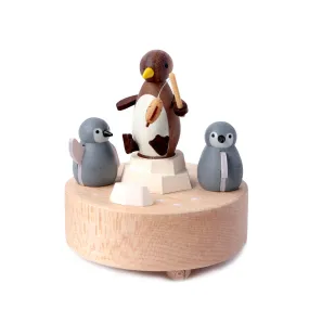 Penguin Wooden Music Box