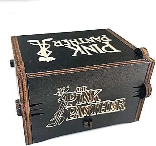 Pink Panther Handcrafted Music Box: Sleek Elegance in Timeless Black 🎵🎩