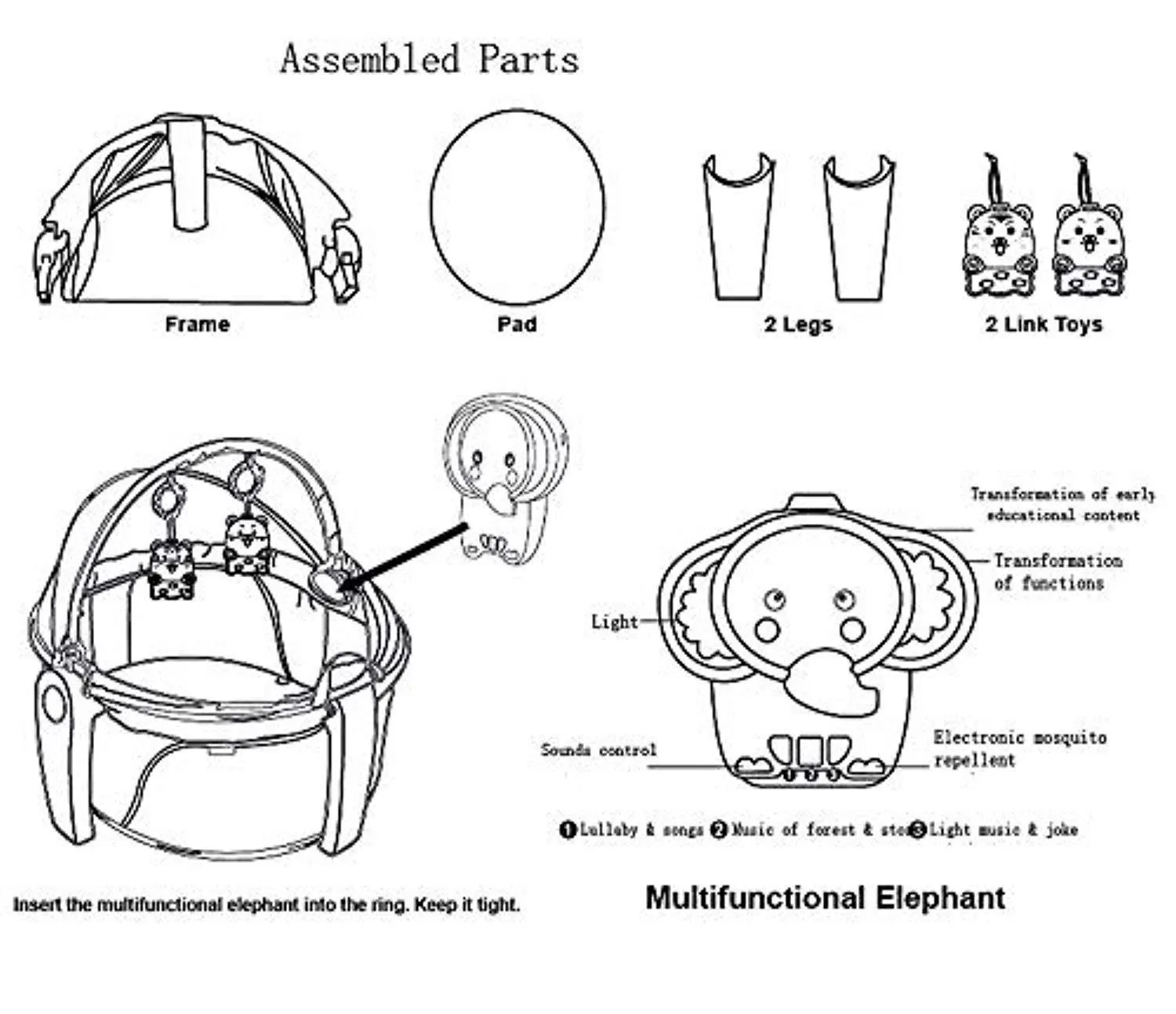 Portable 4 in 1 Baby Dome Easy Folding Tent Indoor & Outdoor Canopy Activity Center for Toddler