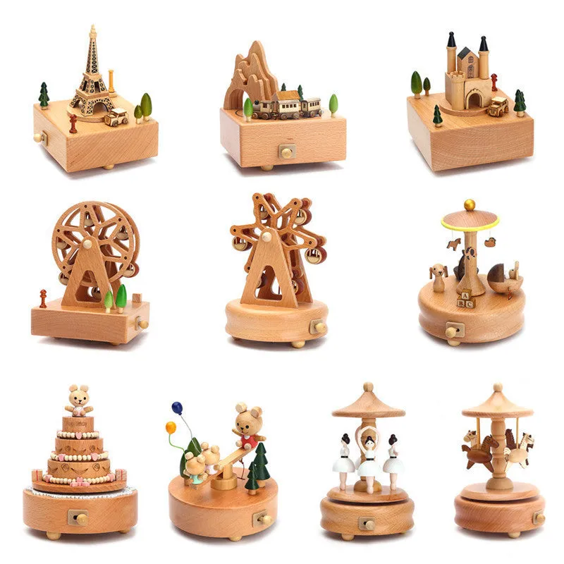 Premium Wooden Music Box for Birthday Present / Christmas Gift / Home Decoration