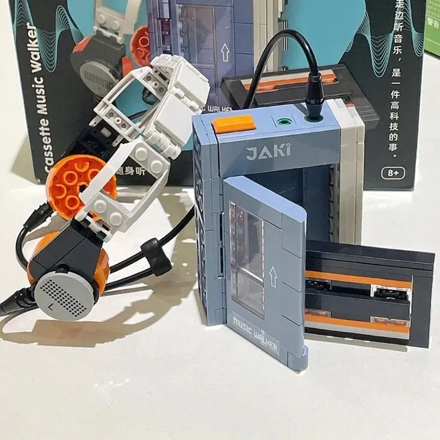 Retro Cassette Walkman building blocks kit