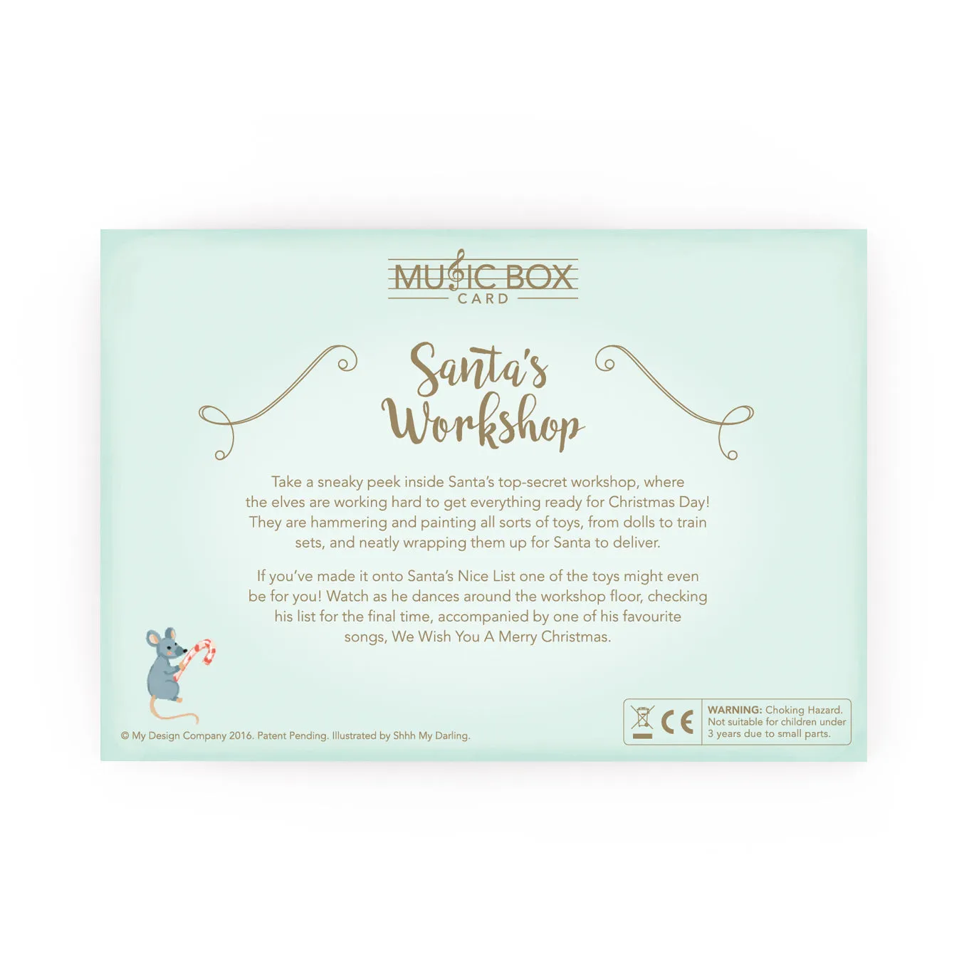 Santa's Workshop Music Box Card