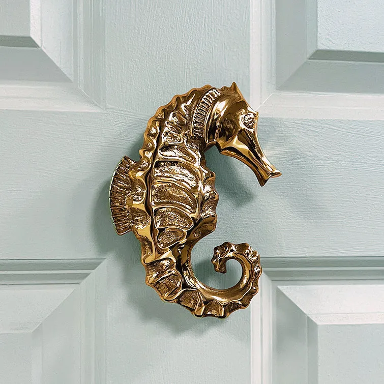 Seahorse Brass Door Knocker