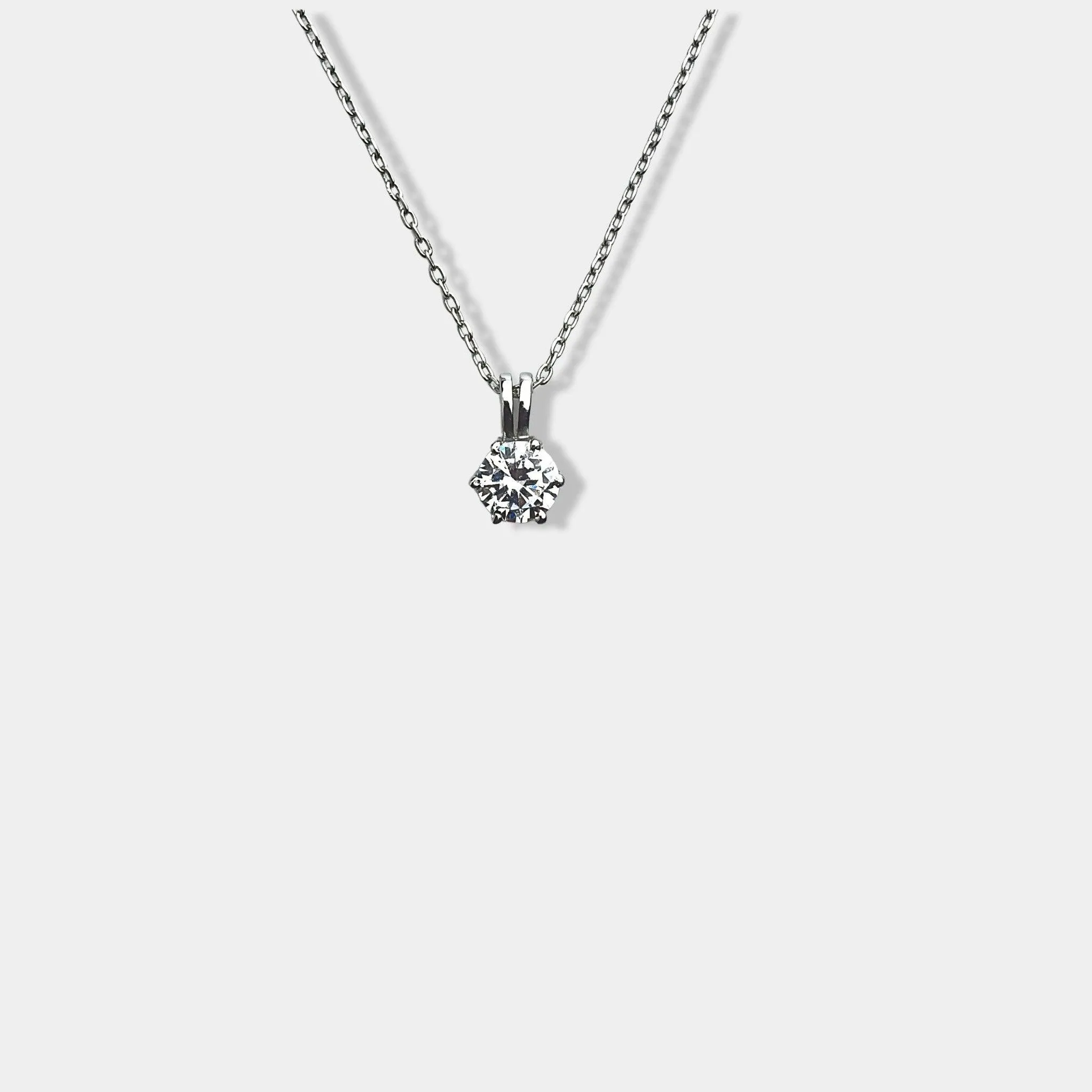 silver Sparkling Crystal Necklace