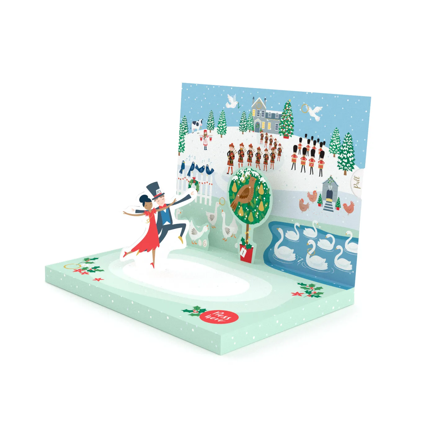 The 12 Days of Christmas Music Box Card