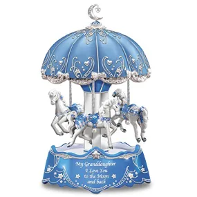 The Bradford Exchange Carousel Music Box with Sentiment for Granddaughter Lights Up