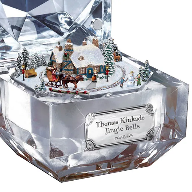 The Bradford Exchange "Best Loved Christmas Carols" Music Box: Jingle Bells by Thomas Kinkade 2.5-inches