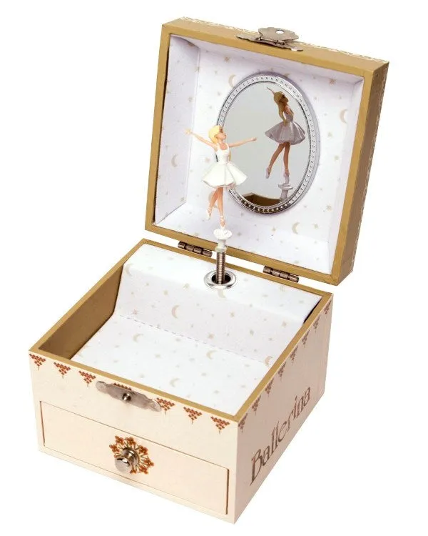 Trousselier Photoluminescent Musical Cube Box Ballerina Leap - Glow in dark