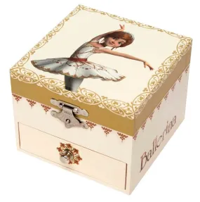 Trousselier Photoluminescent Musical Cube Box Ballerina Leap - Glow in dark