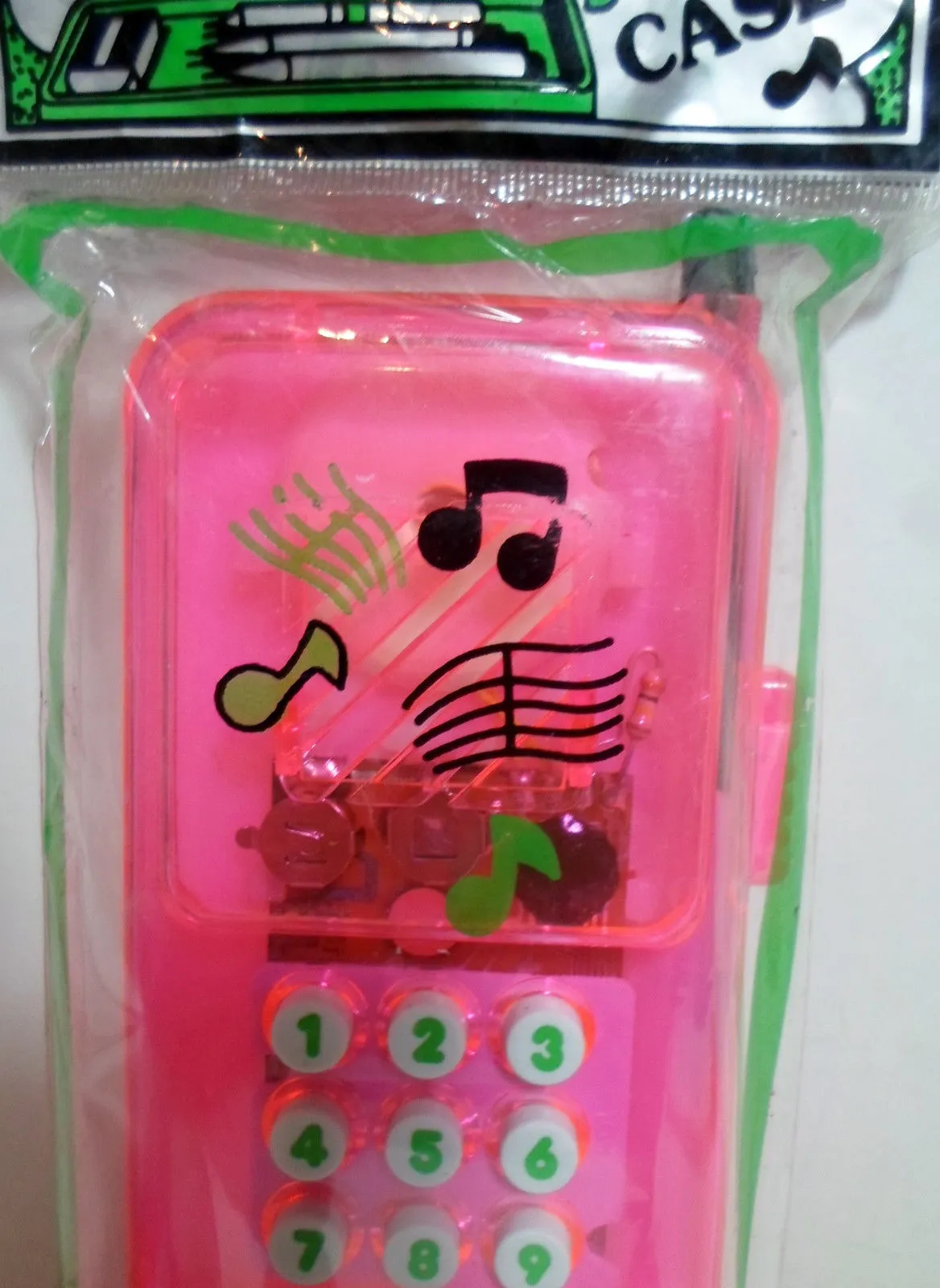 Vintage Little Genius Pencil Box Melody Phone Case 80's Taiwan Stationary HY-201D